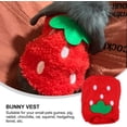 thumbnail image 4 of Ropa de conejillo de indias Ropa de conejito de vellón cálido, lindo diseño de fresa Chaleco de conejo Disfraces Traje de animal pequeño para hámster Conejillo de indias Hurón Rata, 2XS (Abeja negra), 4 of 5