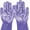 Purple, variant on Pecute Pet Grooming Gloves Large, Heat Resistant Cat Bathing Gloves with High-Density Teeth, Silicone Dog Bathing Gloves with Enhanced Five Finger Design, for Washing, Bathing, and Massaging