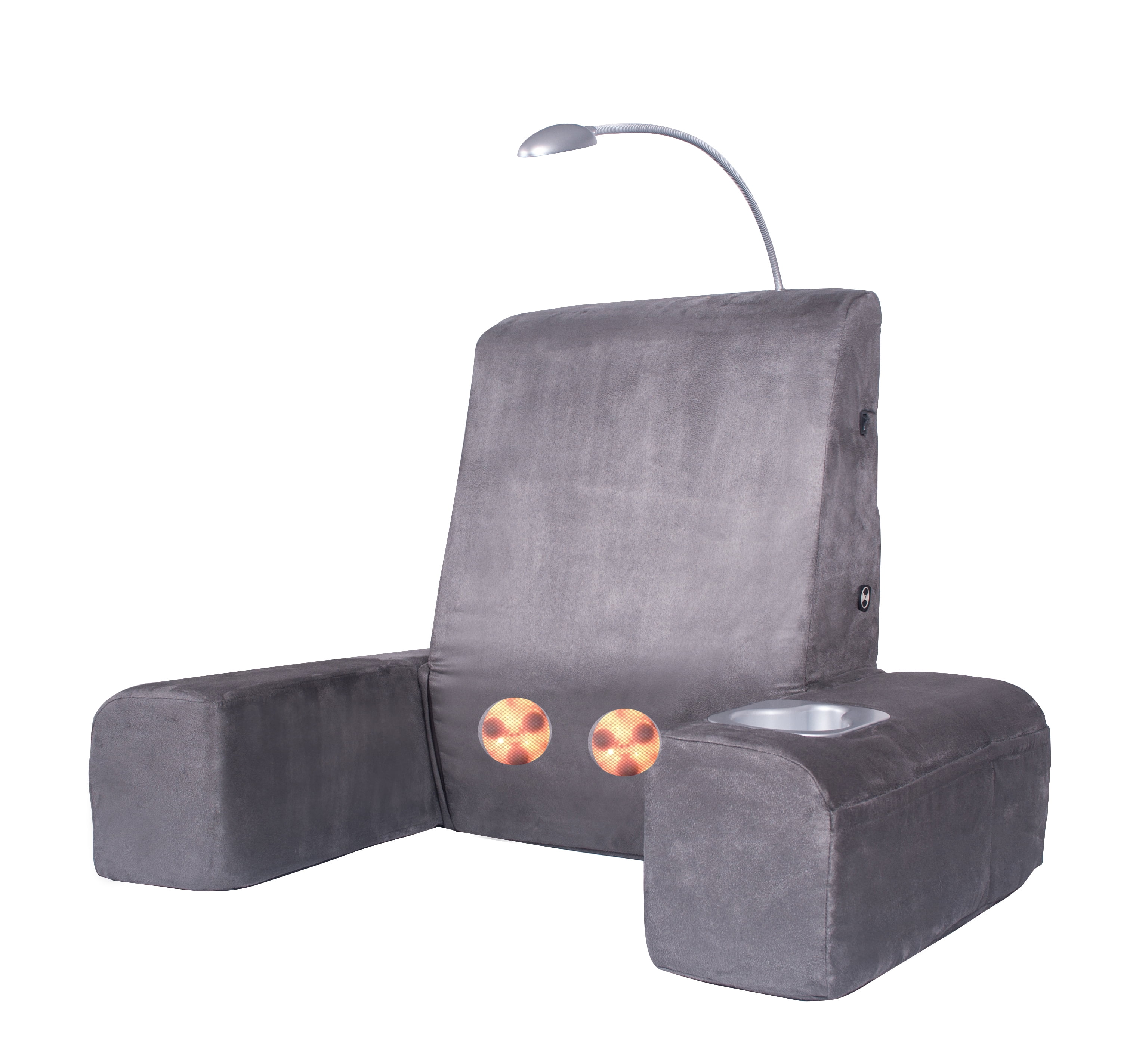 Carepeutic Back Rest Bed Lounger with Heated Shiatsu Massage - Walmart.com - Walmart.com