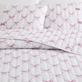thumbnail image 4 of Maisy Bows Mauve White 3-Piece All-Season Embellished Ruffle Microfiber Reversible Quilt Set - Full/Queen, 4 of 4