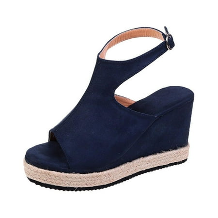 

Clearance VerPetridure Women s Sandals Summer Casual Thick Soled Shoes Fish Mouth Casual Sandals