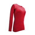 thumbnail image 3 of ACTIVE UNIFORMS Women's Under Scrub Tee Crew Neck Long Sleeve T-Shirt 3 - Pack (Red, Large), 3 of 6
