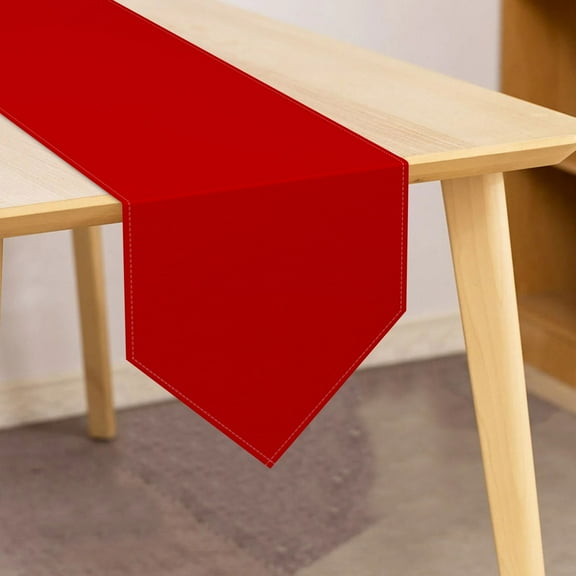 MIZHONA Red Christmas Table Runner Dining Runner for Kitchen Table Decorations 13 x 72 Inch