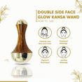 thumbnail image 4 of Vintageware® Luxury Kansa Wand Massager, Natural Kansa Wand with Teak Wood Handle for Relaxation and Detoxification, Double Sided Kansa Wand For Foot (Natural Brown, Double Side-Small-3.5 Inch), 4 of 10