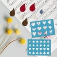 thumbnail image 6 of 1 set Acrylic Earring Handwork Template Card Leather Cutting Stencils Deep Sky Blue Heart Pattern 130x90x2mm 2pcs/set, 6 of 7
