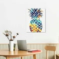thumbnail image 3 of PIKWEEK Square Canvas Wall Art Abstract Painting,Colorful Pineapple Fruit Pattern Artworks with  Ready to Hang Art Painting for Home Office Decor &nbsp;12*16in/16*20in, 3 of 5