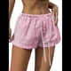 thumbnail image 3 of Pantalones Cortos de Playa de Verano con Cintura con Cordón y Estampado de Rayas para Mujer. Rayas Rosas L, 3 of 10