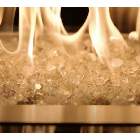 Platinum Moonlight Reflective Tempered Fire Glass 1/4", 10 lb. Jar by Celestial Fire Glass