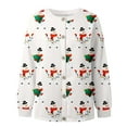 thumbnail image 4 of Wang6 Button down Christmas Cardigan for Women Trendy Long Sleeve Xmas Tree Snowman Printed Sweater Tops Fall Winter Crew Neck Loose Fit Lightweight Jacket White S, 4 of 5