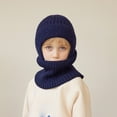 thumbnail image 3 of Boys Girls Winter Beanie Hat Scarf Set Kids Thick Knitted Warm Winter Hat Beanies Cap Mittens Neck Warmer for Unisex 4-10 Years under $10, 3 of 3