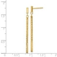 thumbnail image 4 of Primal Gold 14 Karat Yellow Gold Diamond-cut Bar Dangle Post Earrings, 4 of 4
