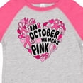thumbnail image 4 of Inktastic In October We Wear Pink Breast Cancer Awareness Heart Boys or Girls Toddler T-Shirt, 4 of 5