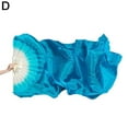 thumbnail image 5 of SharkTRUE Women Belly Dance Fan, Veil Colorful Long Folding Bamboo Fan, Imitation Silk Streamers Classical Dance Long Silk Fan, 5 of 9