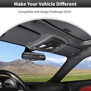JJMY Carbon Fiber Roof Reading Light Cover Trim Kit For Dodge Challenger 2010-2025