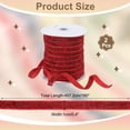 thumbnail image 2 of Cinta de Terciopelo Brillante Uxcell, Rollo de Tela Metálica para Envolver Regalos para Manualidades, Lazos para el Cabello, Decoraciones de Coronas, Rojo, 2 of 7