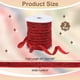 thumbnail image 2 of Cinta de Terciopelo Brillante Uxcell, Rollo de Tela Metálica para Envolver Regalos para Manualidades, Lazos para el Cabello, Decoraciones de Coronas, Rojo, 2 of 7