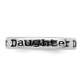 thumbnail image 4 of 925 Sterling Silver Stackable Expressions Polished Enameled Daughter Ring Size: 7; for Adults and Teens; for Women and Men, 4 of 5