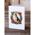 thumbnail image 2 of Basenji Christmas Flowers Greeting Cards Pack of 8 7 in x 5 in, 2 of 3