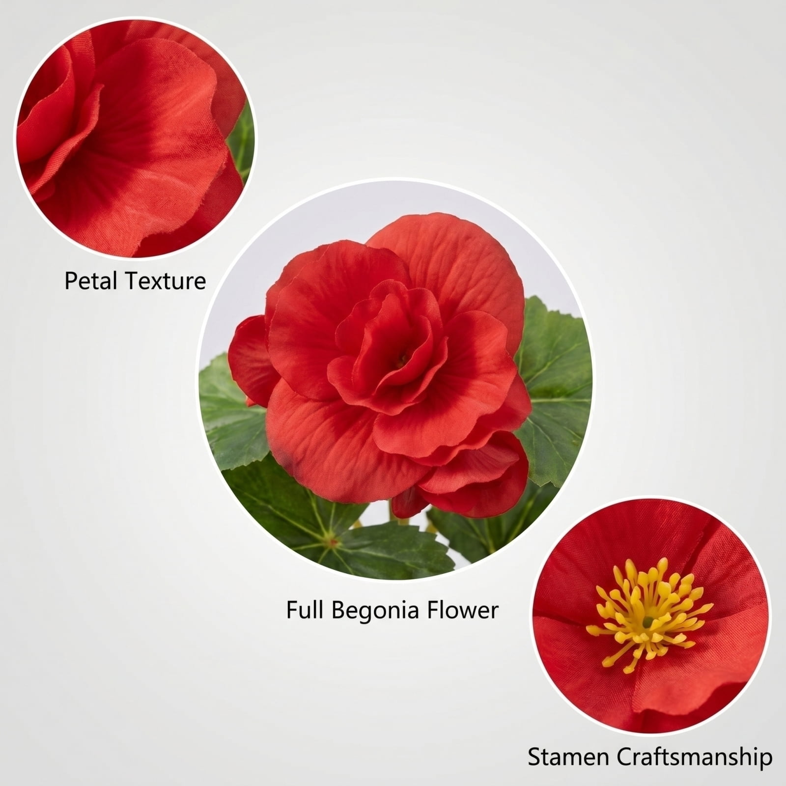 10 Pack Red Artificial Crabapple Flowers, UV Resistant Faux Flowers for Outdoors, Fuller Fake Crabapple Bundles for Planters, Window Boxes, Patio, Cemetery, Porch Decor
