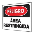thumbnail image 2 of Letrero Peligro Área Restringida Hyko Plástico Rojo Negro Bl, 2 of 3