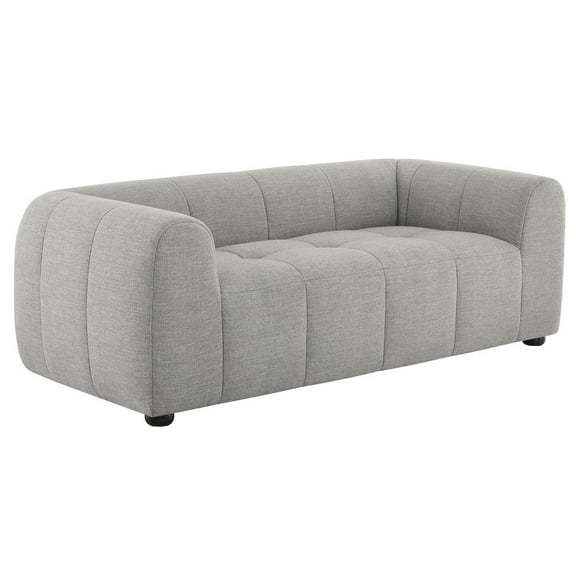 Liana Upholstered Fabric Loveseat in Pewter