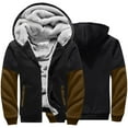 thumbnail image 2 of guisaled s Winter Coats with Hood Thicken Warm Fleece Lined Hoodies Casual Zip Up Patchwork Heavyweight Sherpa Jackets with Pocket, 2 of 7