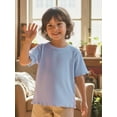 thumbnail image 6 of Loicainy 3 Pack Kid Toddler Girl Summer T-Shirt 6 12 24 Months 2T 3T 4T 5T Solid Color Ribbed Ice Silk Short Sleeve Round Neck Loose Fit Girls Tops Streetwear, 6 of 9