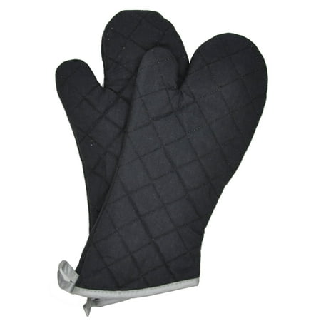 - Flame Retardant Quilted Oven Mitts (2-Pack), Oversized sleeve covers most of the forearm By Nouvelle Legende