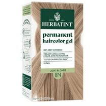 Herbatint Permanent Hair Dye For Women, 8N Light Blonde, Alcohol Free, Vegan, 100% Grey Coverage - 5.75 fl oz