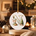 thumbnail image 3 of Name Ornaments for Christmas Tree, 3.15" Cute Deer Personalized Christmas Ornaments, Custom Initial Ornaments A-Z Letter Keepsake Gifts, 2D Acrylic Xmas Tree Decorations, 3 of 5