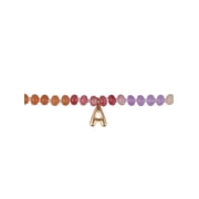 Time and Tru Goldtone Multicolored Bead Initial A Necklace