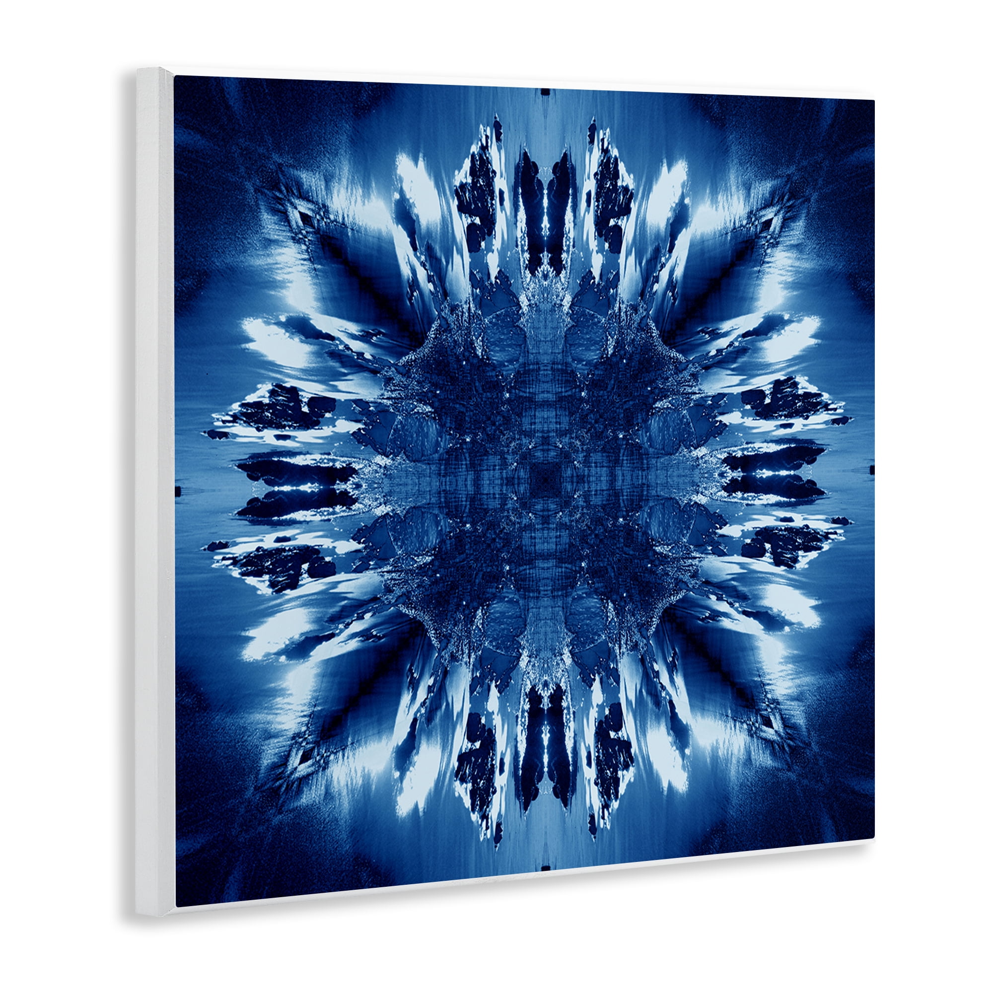 Stupell Industries Tie Dye Mirrored Shapes Abstract Painting Unframed Art Print Wall Art, 12 x 12