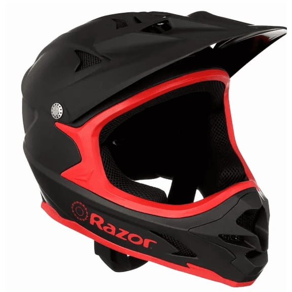 Full Face Multi-Sport Helmet for Kids – Black/Red  Age 8   Adjustable Fit
