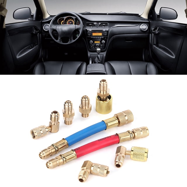 Adaptateur de Connecteur de Réfrigération Kit d'Adaptateur de Connecteur de Réfrigération 8 Pcs/ensemble Adaptateur de Connecteur de Climatisation Réfrigération R-12A/C Tuyaux R134A R12