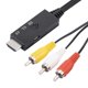 thumbnail image 2 of Cable adaptador HDMI compatible a RCA AV Cable convertidor de 1 m para cámara DVD TV LCD, 2 of 6