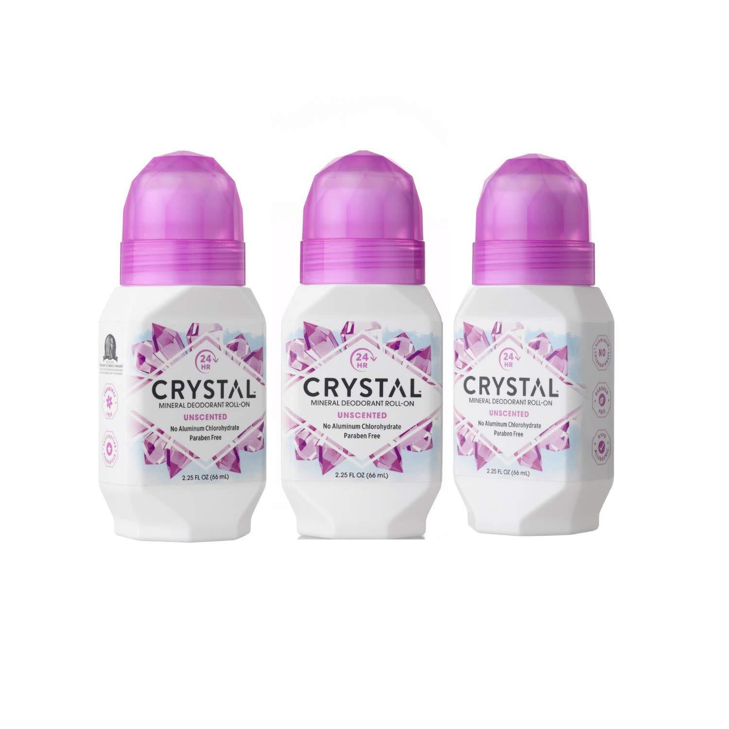 CRYSTAL Unscented Natural Deodorant, Aluminum Free Deodorant With 24