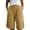 Yellow, variant on Women’s Outdoor Workwear Knee-Length Shorts, High Waist Elastic Waist with Button Detail & Pockets, Multi-Color, S/M/L/XL/XXL