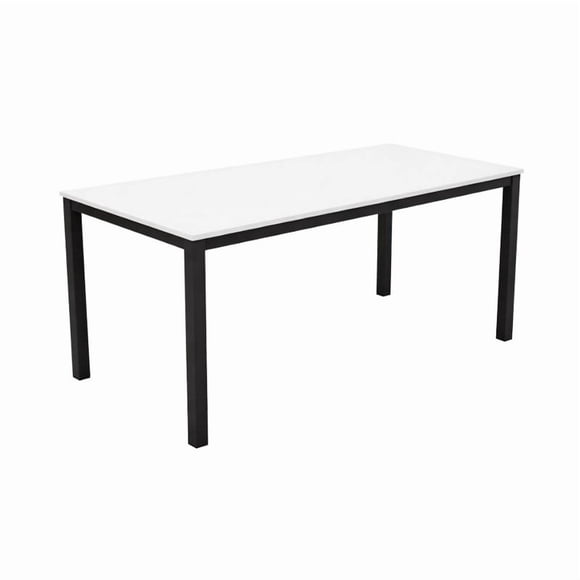 Escritorio Viena 180x80cm – Blanco con Patas Gris Oxford
