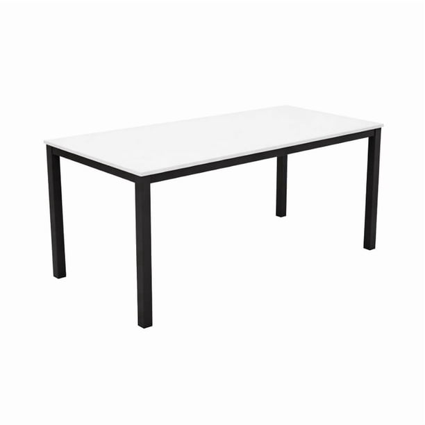 Escritorio Viena 180x60cm – Blanco con Patas Gris Oxford
