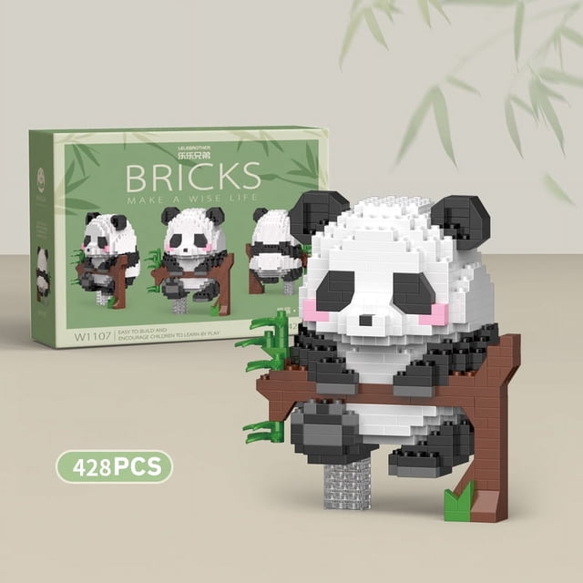 Cute Mini Chinese Style Animal Building Blocks Set, Creative DIY Assembled Panda Model, Educational Bricks Puzzle Toy, Ideal Birthday and Holiday Gift for Boys Kids
