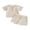 Apricot, variant on Loicainy Baby Toddler Boys Waffle Clothes Set 3 6 12 18 24 Months 2T 3T Short Sleeve Henley Neck T-shirt with Elastic Waist Shorts Summer Outfit