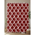thumbnail image 4 of Shower Curtains for Bathroom-36"x72", Classic Moroccan Tile Geometric Art Waterproof Bath Curtain Grommet Shower Curtain Set with Hooks, Retro Burgundy Washable Bath Accessories, 4 of 6