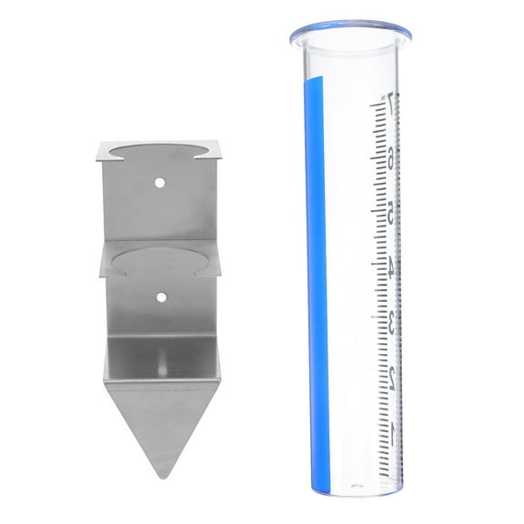 Raindrops Garden Rain Gauge with Mounting Bracket Reusable Rainfall Measuring Device for Outdoor Yard and Fence Stylish Measurement Tool