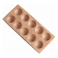 thumbnail image 1 of Estante para huevos de madera natural, caja para almacenar 10 huevos, contenedor para huevos de refrigerador, bandeja para huevos -, 1 of 5