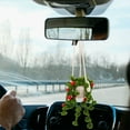 thumbnail image 4 of WRITWAA 2Pcs Multi Crochet Car Decor for Rearview Mirror Accessories Handmade Wool Yarn, 4 of 8