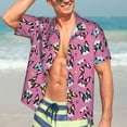 thumbnail image 4 of Uemuo Colorful Cute French Bulldog Printed Regular Fit Short Sleeve Casual Hawaiian Shirt for Men,Aloha shirt,Tropical shirt,Floral print shirt,Vacation Beach shirt-Medium, 4 of 9