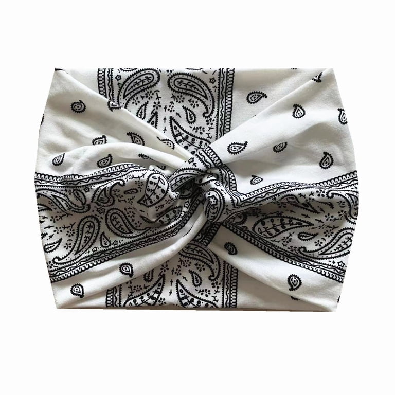 7\'\' Wide Paisley Turban Headbands for Women Non Slip Boho Hair Accessories Amazon.com : AKTVSHOW 7 main image 4