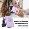 thumbnail image 5 of Allytech for Galaxy Z Flip 4 5G Case 2022 (6.7 inch), Anti-Scratch Slim Thin PU Leather Shockproof Case with Ring Holder for Samsung Galaxy Z Flip4 2022, Violet, 5 of 11