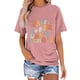 thumbnail image 1 of Blusa de Manga Corta Cuello Redondo Impreso Señoras Casual Top, Blusa Ligera de Poliéster para el Trabajo, la Fiesta Y Toda la Temporada de Uso Diario, 1 of 4