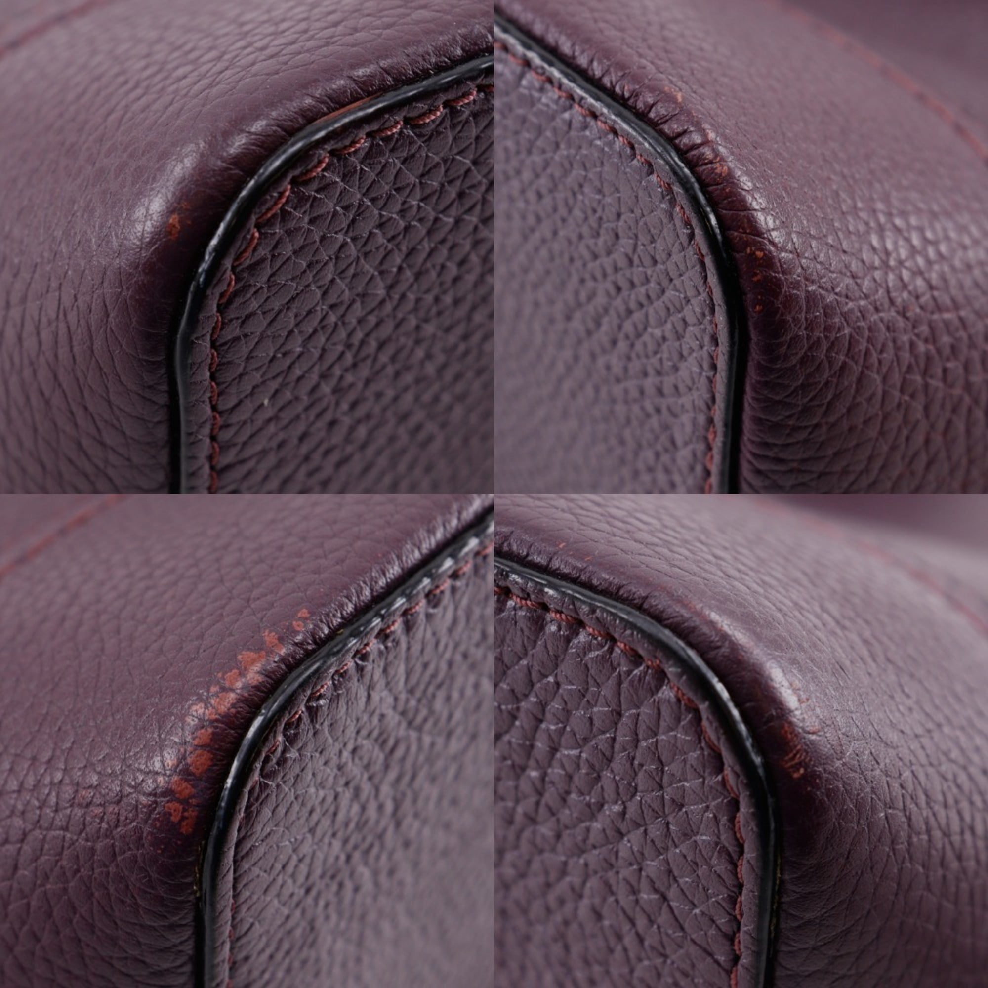 Pre-Owned Kate Spade 2-Way Shoulder Handbag, Leather, Purple, 2-Way, A5 Size, Zipper, Women's